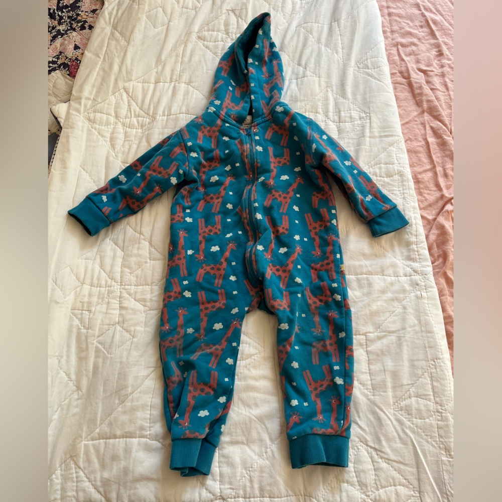 Frugi Giraffe Print Baby/Toddler Onsie